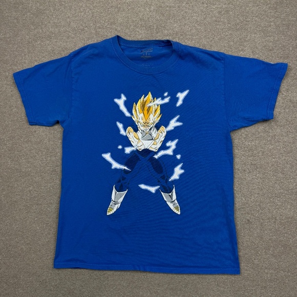 Dragon Ball Z x Champion Mens Shirt Blue Medium Majin Vegeta Short Sleeve Anime - Picture 1 of 7